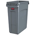 Rubbermaid Afvalbak Rubbermaid Slim Jim Vented met luchtsleuven 60liter grijs