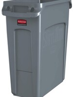 Rubbermaid Afvalbak Rubbermaid Slim Jim Vented met luchtsleuven 60liter grijs