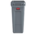 Rubbermaid Afvalbak Rubbermaid Slim Jim Vented met luchtsleuven 60liter grijs