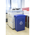 Rubbermaid Afvalbak Rubbermaid Slim Jim Vented met luchtsleuven 87liter blauw