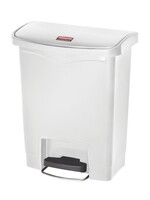 Rubbermaid Poubelle à pédale Rubbermaid Slim Jim Step-On 30L blanc