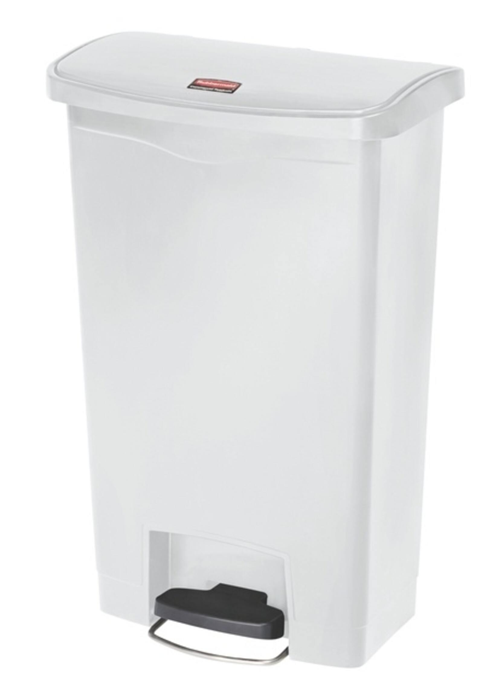Rubbermaid Poubelle à pedale Rubbermaid Slim Jim Step-On 50L blanc
