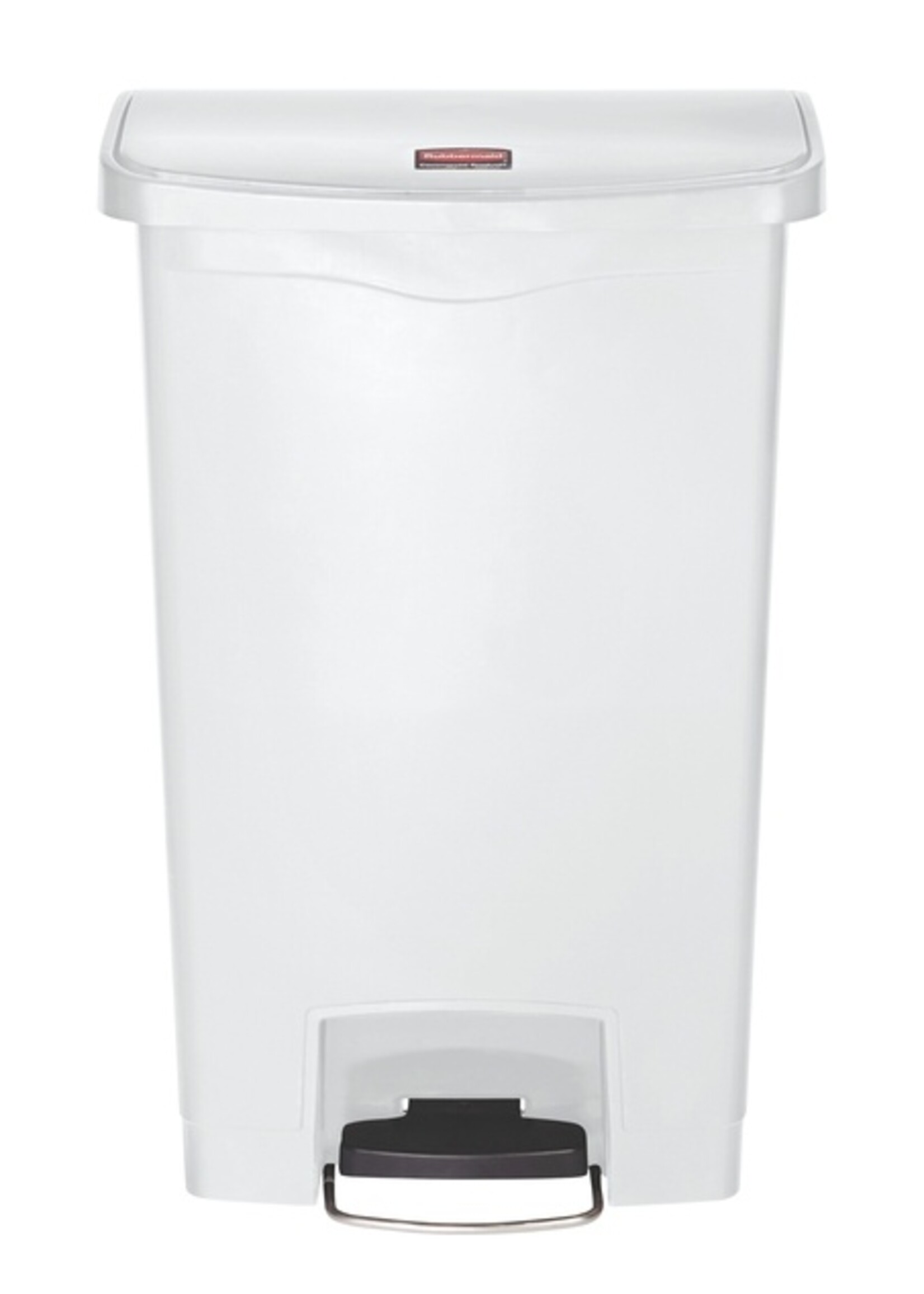 Rubbermaid Poubelle à pedale Rubbermaid Slim Jim Step-On 50L blanc