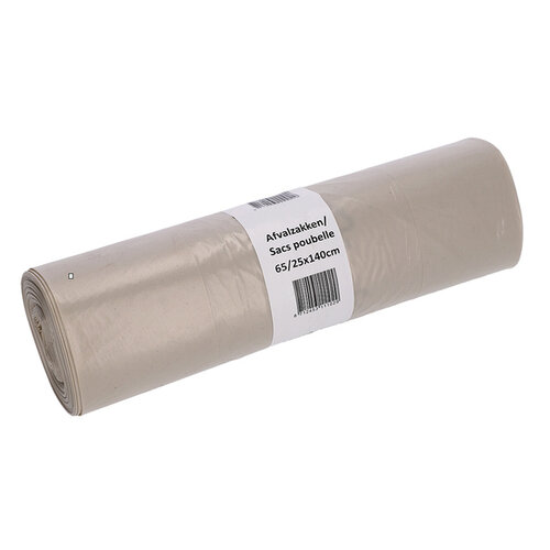 Cleaninq Afvalzak Cleaninq 65/25x140cm LDPE recycled T70 240L transparant