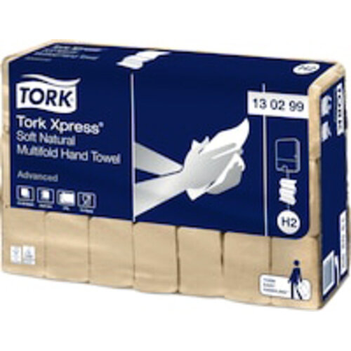 Tork Essuie-mains Tork Xpress Soft Multifold Advanced 130299 H2 213x240mm 180 fls naturel