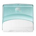 Tork Distributeur papier d'essuyage mural Tork W4 Performance 654000 blanc/turquoise