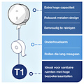 Tork Distributeur papier toilette Tork Jumbo T1 246040 métal blanc