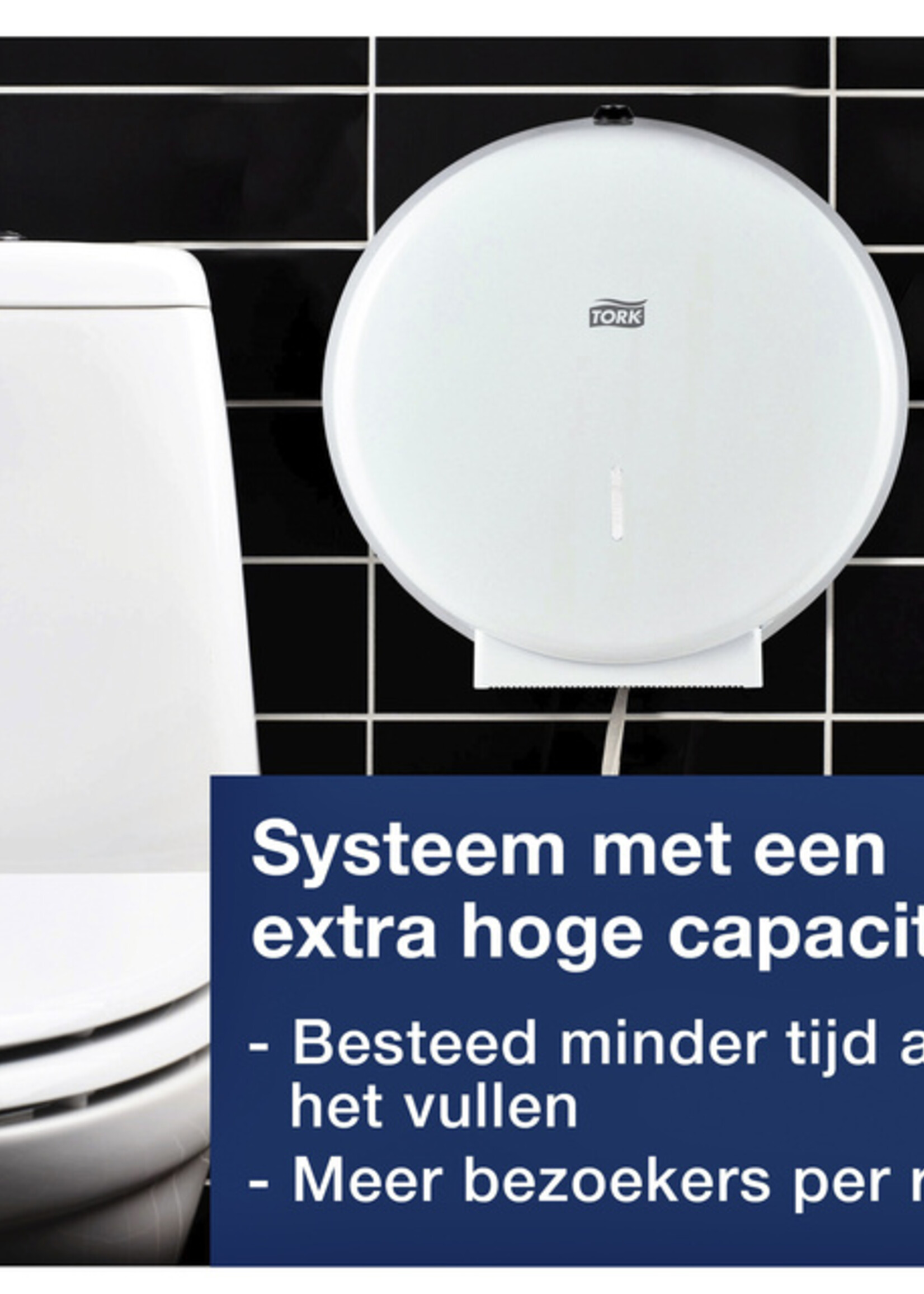 Tork Toiletpapierdispenser Tork Jumbo T1 metaal wit 246040