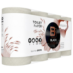 Papier toilette BlackSatino GreenGrow CT10 076710 3 ép 200 feuilles naturel