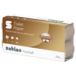 Papier toilette Satino PureSoft MT1 076970 3 ép 500 feuilles naturel
