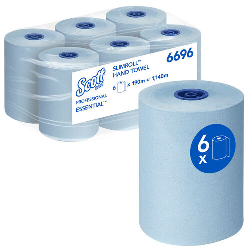 Scott Handdoekrol Scott Essential Slimroll 1-laags 190m blauw 6696