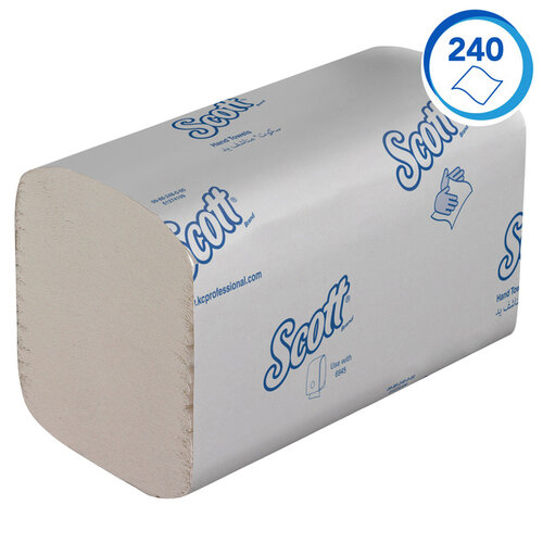 Scott Essuie-mains Scott Essential 6669 pli-I 1 ép 20x32cm 15x240 feuilles blanc