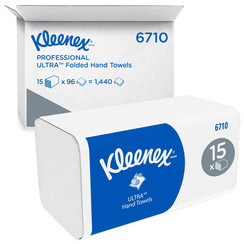 Essuie-mains Kleenex 6710 Ultra pli-I 3 épaisseurs 21,5x31,8cm 15x96 fls blanc