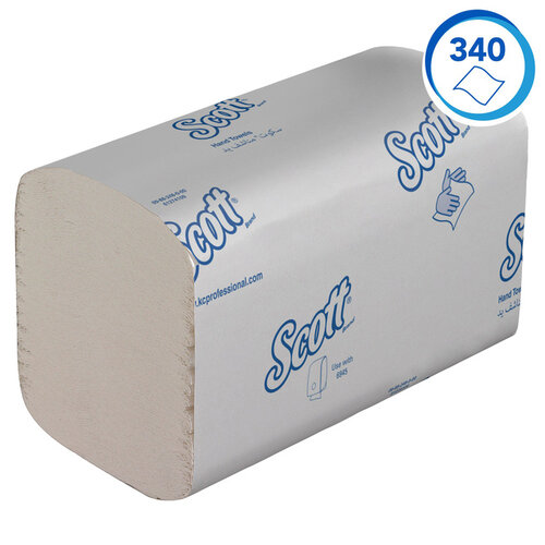 Scott Handdoek Scott Essential i-vouw 1-laags 20x21cm wit 15x340stuks 6617