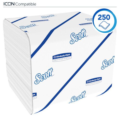 Scott Toiletpapier Scott gevouwen tissue 2-laags 36x250stuks wit 8508