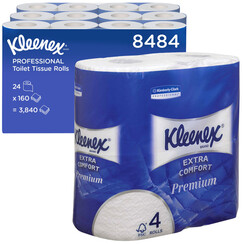 Papier toilette Kleenex 8484 4 épaisseurs 160 feuilles blanc