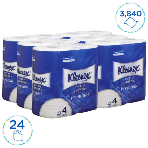 Kleenex Toiletpapier Kleenex 4-laags 160vel wit 8484