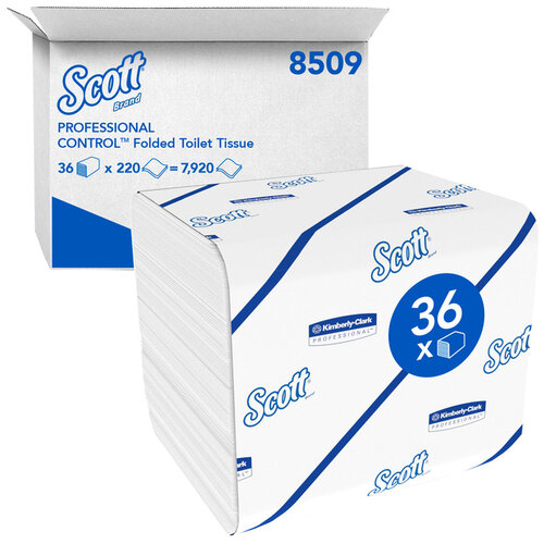 Scott Toiletpapier Scott Control gevouwen 2-laags 36x220vel wit 8509