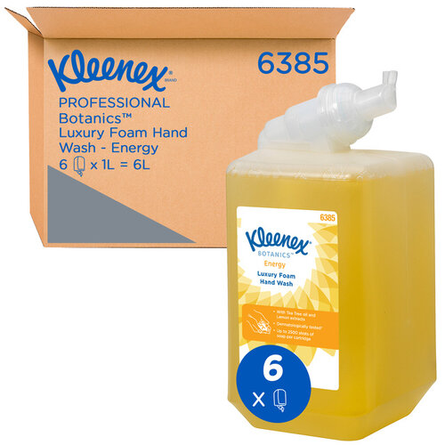 Kleenex Savon mains mousse Kleenex Botanics 6385 jaune 1L