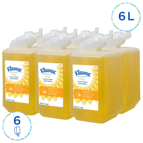 Kleenex Savon mains mousse Kleenex Botanics 6385 jaune 1L