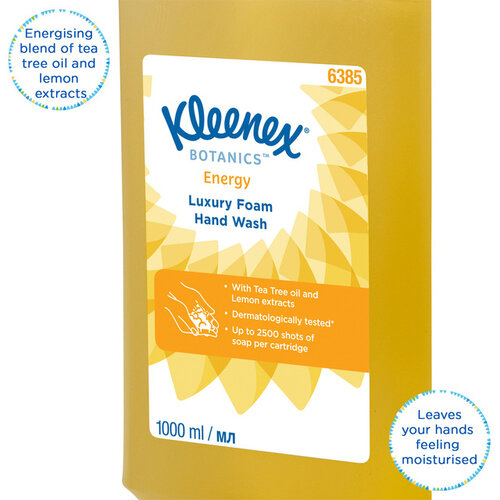 Kleenex Savon mains mousse Kleenex Botanics 6385 jaune 1L