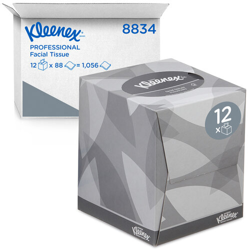 Kleenex Facial tissues Kleenex 2-laags kubus 12x88stuks wit 8834