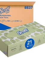 Scott Facial tissues Scott 2-laags standaard 21x100stuks wit 8837