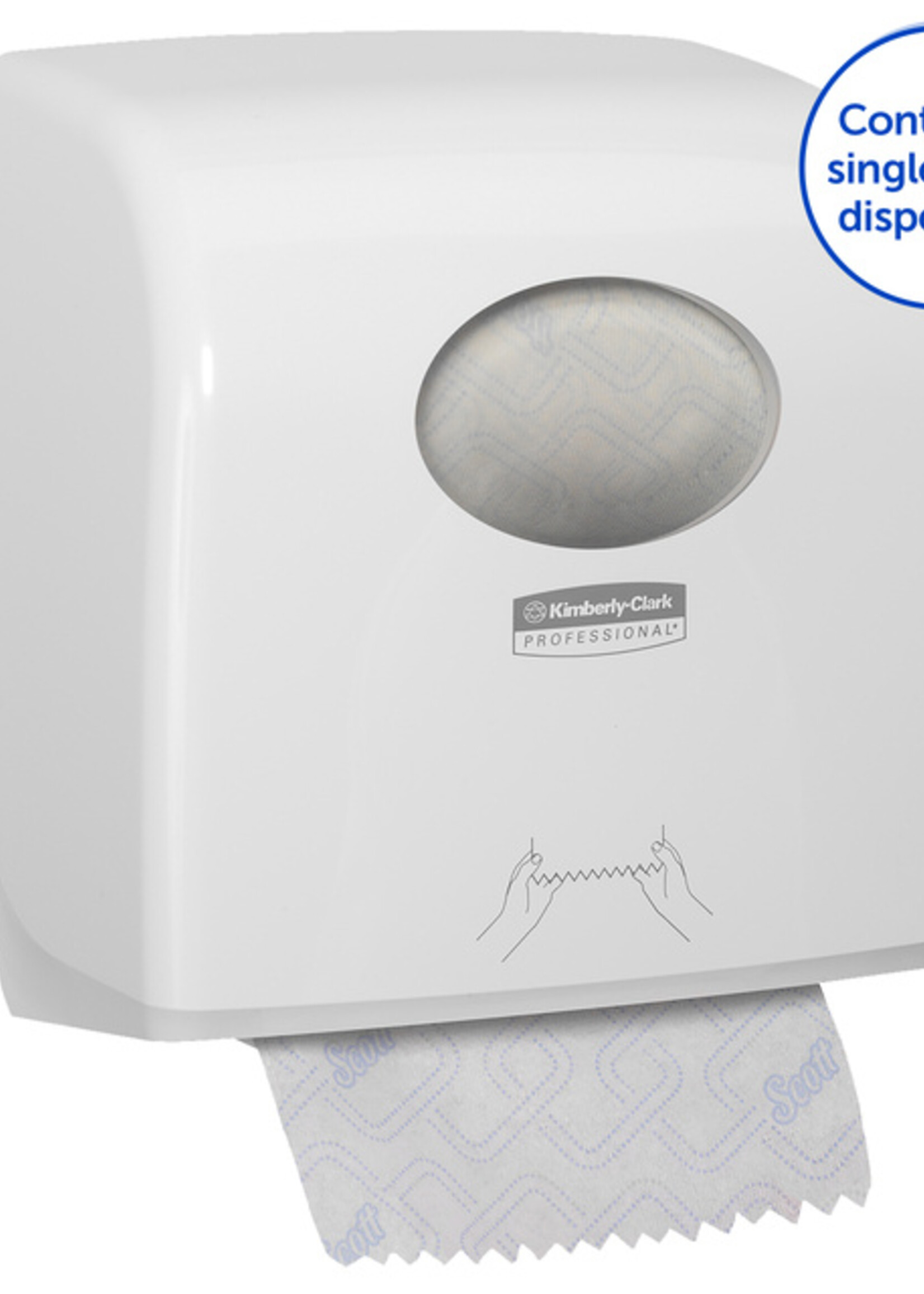 Aquarius KC Distributeur rouleau essuie-mains Aquarius 7955 Slimroll blanc