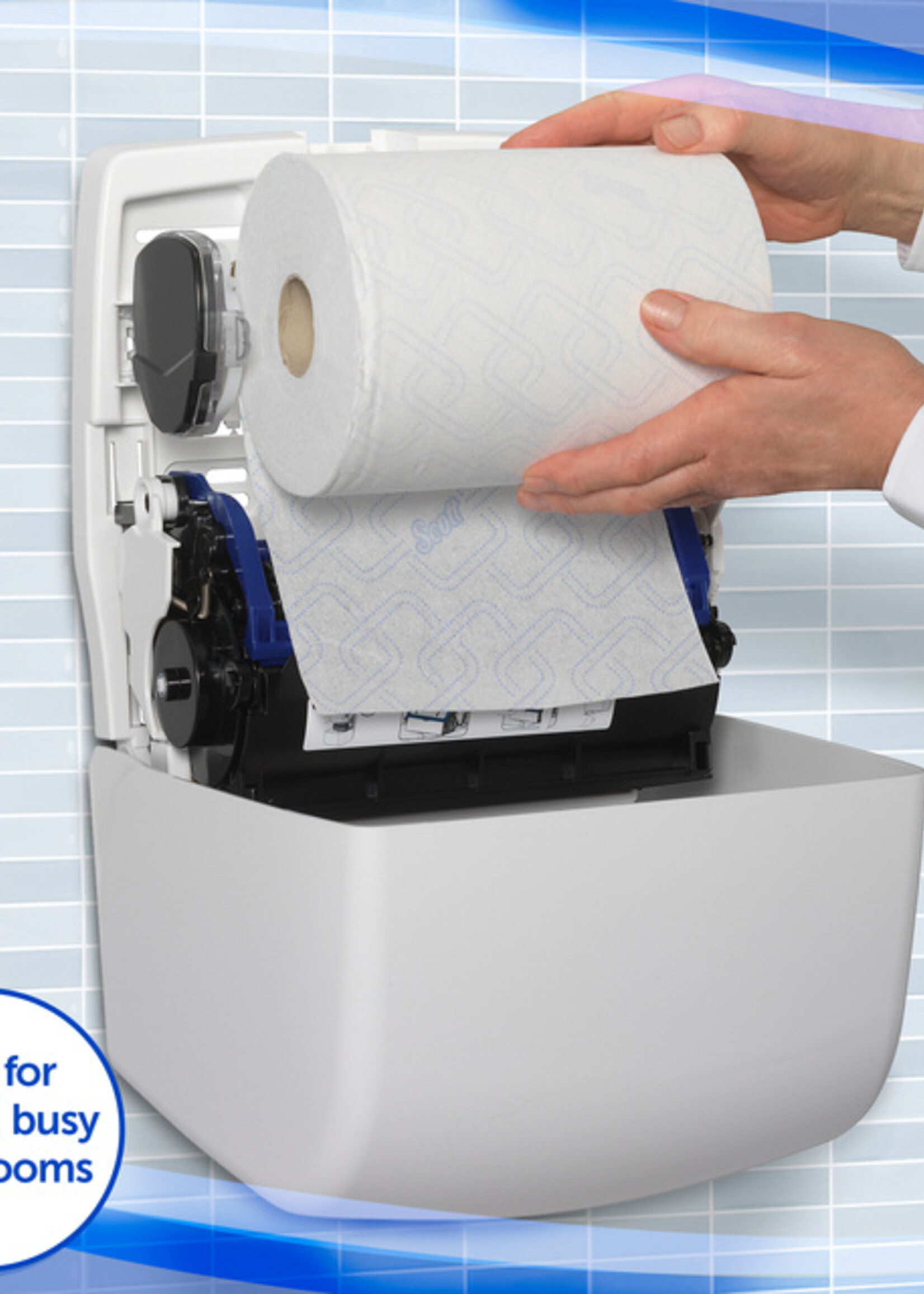 Aquarius KC Handdoekroldispenser Aquarius Slimroll wit 7955