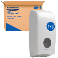 Distributeur papier toilette plié Aquarius 6946 blanc