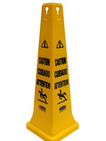 Rubbermaid Waarschuwingskegel Rubbermaid vierzijdig meertalig 91cm geel