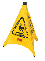 Rubbermaid Cône d'avertissement Rubbermaid 3 côtés Pop-up Multilingue 76cm jaune