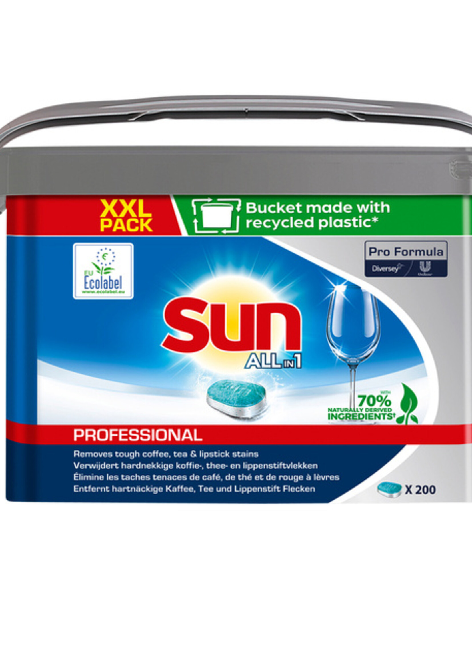 Sun Vaatwastabletten Sun Professional Pro Formula All-in-one XXL 200 stuks