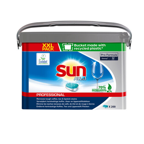 Sun Vaatwastabletten Sun Professional Pro Formula All-in-one XXL 200 stuks