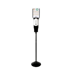 Colonne distributeur no-touch pour liquide 150cm noir