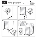 Nobo Extension pour cloison séparation Nobo Modulair transparent acryl 1200x1800mm