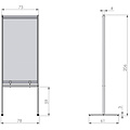 Nobo Scheidingswand Nobo vrijstaand doorzichtig PVC 780x2060mm