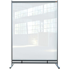 Cloison de séparation Nobo au sol PVC transparent 1480x2060mm