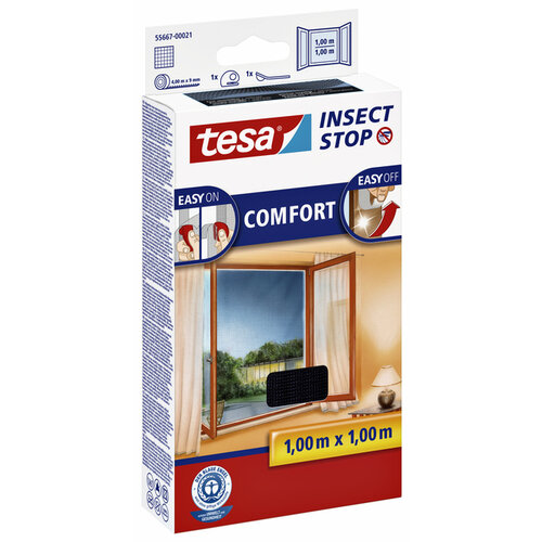 Tesa Moustiquaire tesa® Insect Stop COMFORT fenêtre 1x1m anthracite