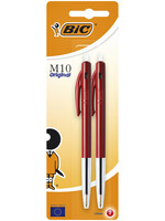 Bic Balpen Bic M10 medium rood bister à 2 stuks