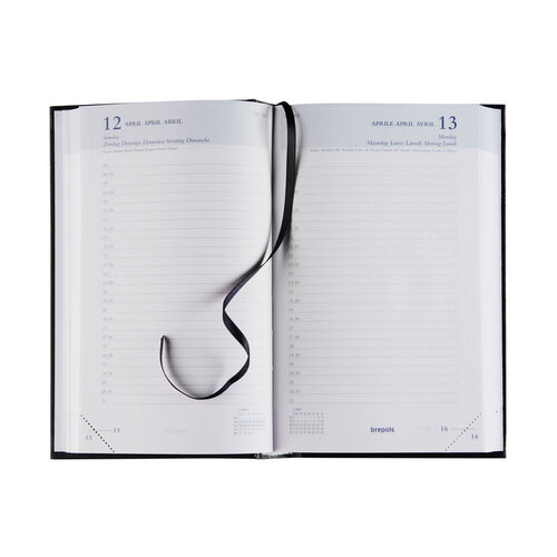 Brepols Agenda 2026 Brepols Brefix Lima 1 jour/1 page noir