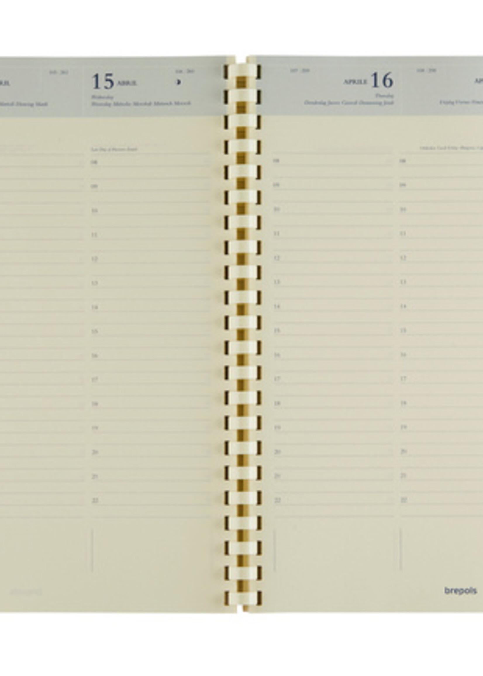 Brepols Agenda 2026 Brepols Concorde Calpe spirale 7 jours/2 pages noir