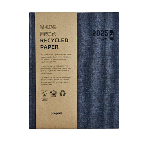 Brepols Agenda 2026 Brepols Ecotiming Kazar 7dagen/2pagina's blauw