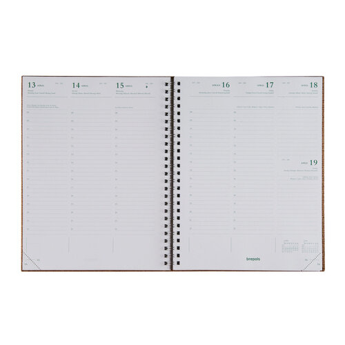 Brepols Agenda 2026 Brepols Ecotiming Kazar 7jours/2 pages spirale bleu