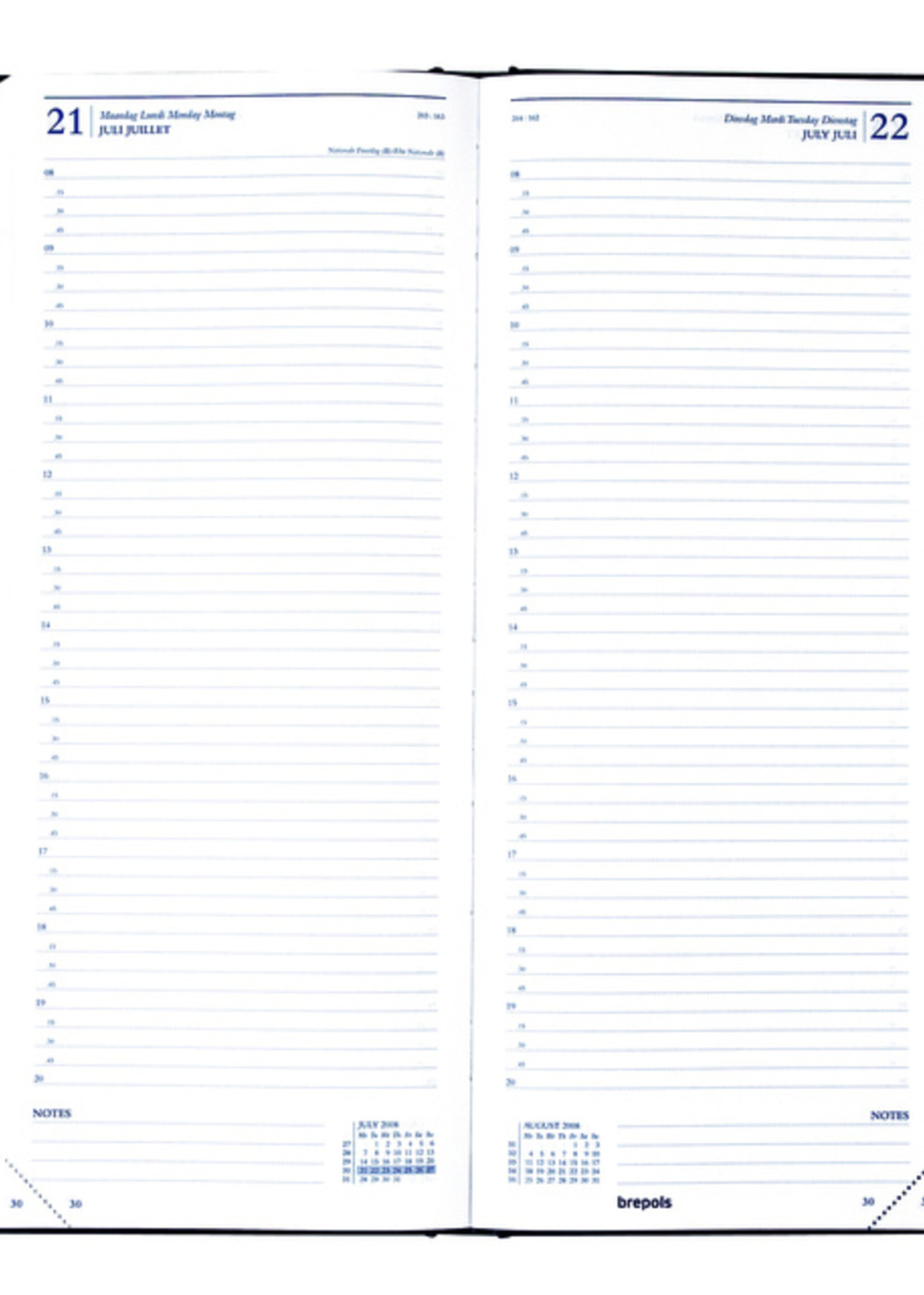 Brepols Agenda 2026 Brepols Saturnus Lima 1dag/1pagina blauw