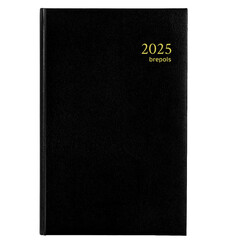 Agenda 2026 Brepols Saturnus Luxe 1dag/1pagina zwart