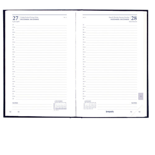 Brepols Agenda 2026 Brepols Saturnus Luxe 1 jour/1 page noir