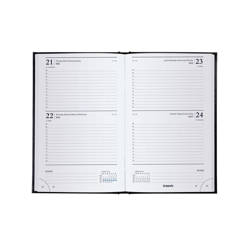 Brepols Agenda 2026 Brepols Saturnus Lima 2 jours/1 page noir