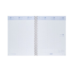 Recharge agenda 2026 Timing 7 jours/2 pages Spirale blanc