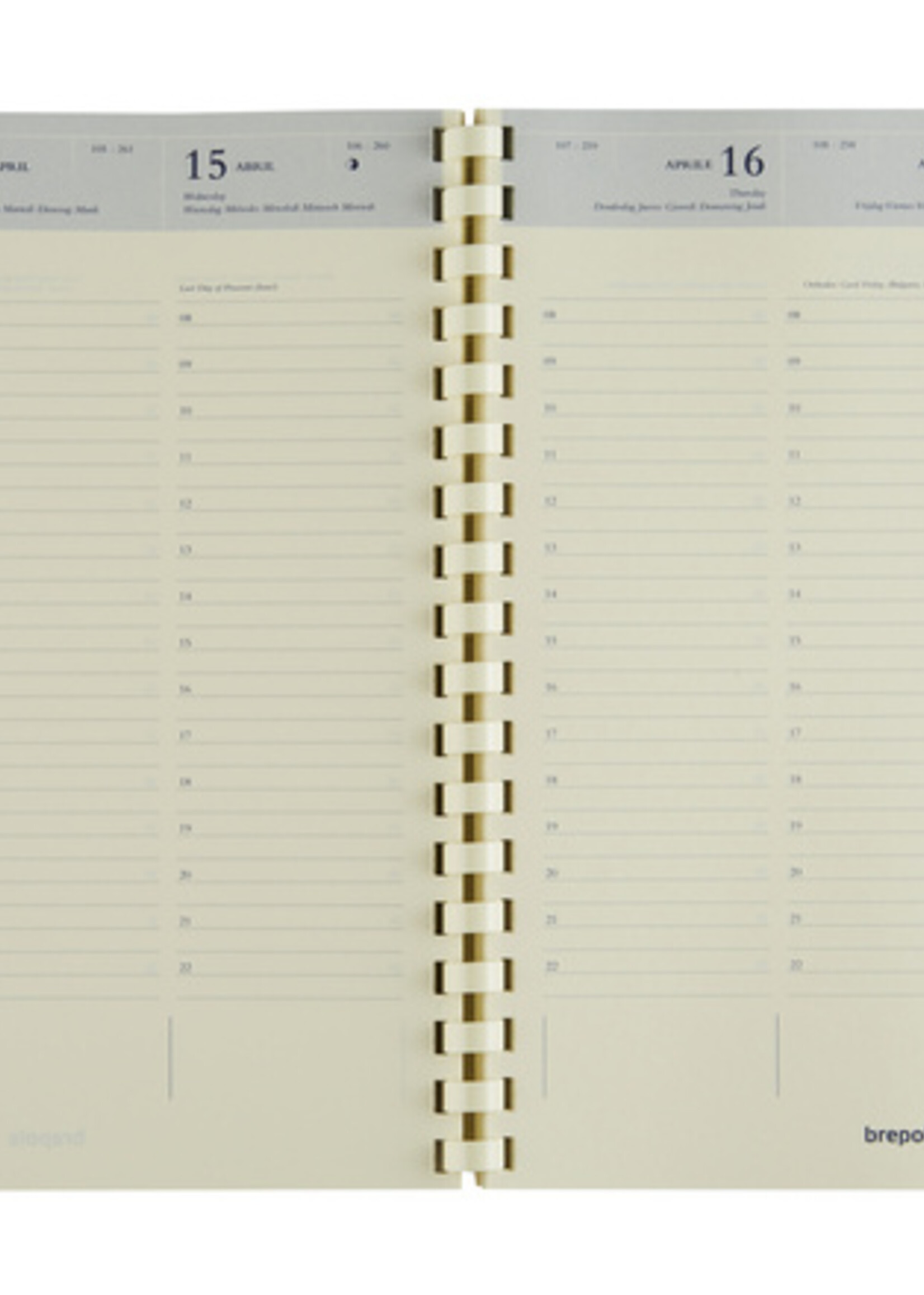 Brepols Agenda 2026 Brepols Timing Palermo 7dagen/2pagina's spiraal zwart